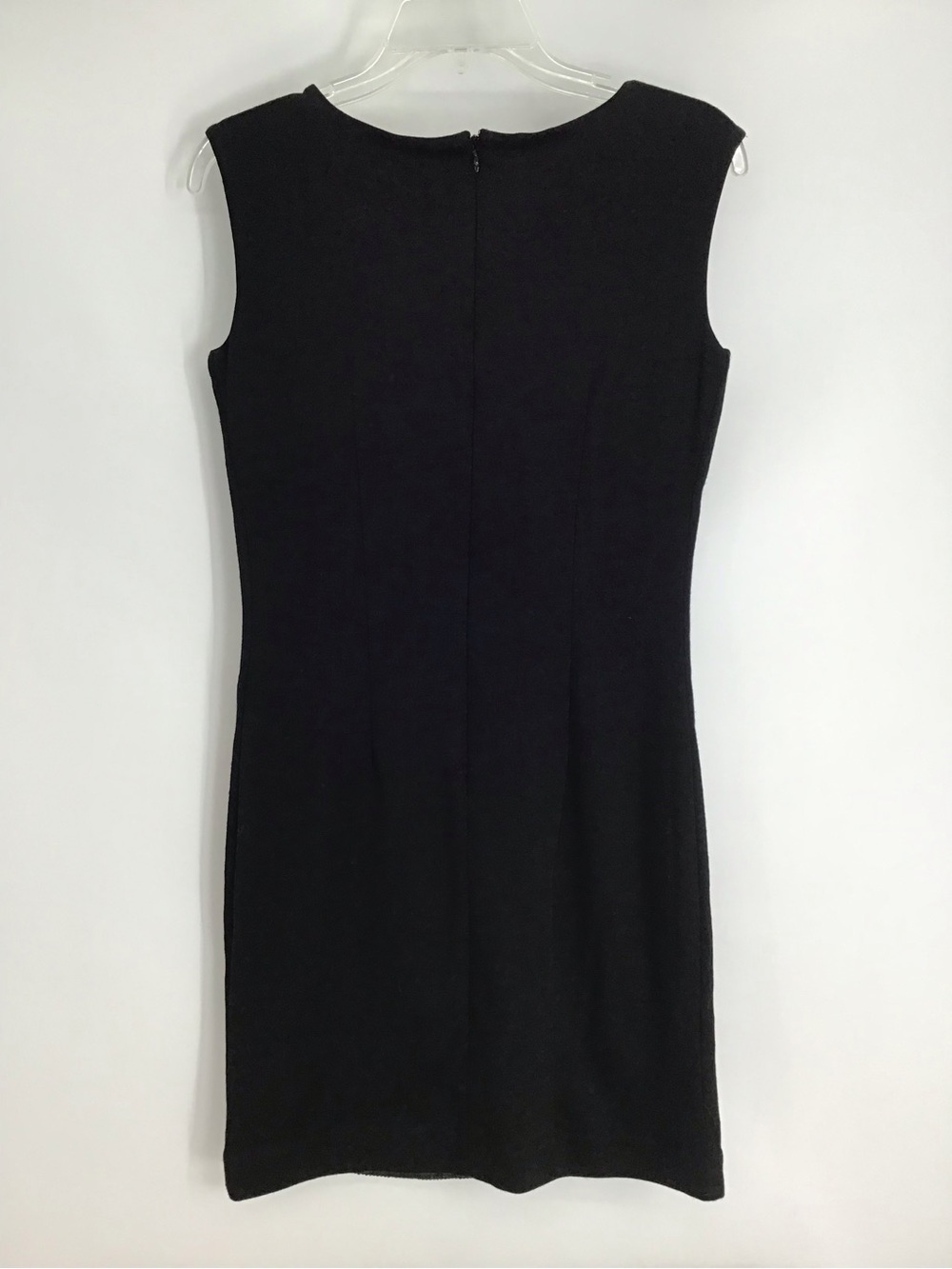 NWT Ann Taylor Sequin Sleeveless Bodycon Wool Blend Cocktail Dress Black Size 2 - Picture 3 of 8